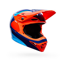 Casco Bell MX-10 Mips Youth Wave naranja azul