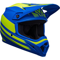 Casco Bell Mx 9 Mips Disrupt classic azul amarillo