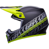 Casco Bell Mx 9 Mips Offset negro opaco amarillo - 3