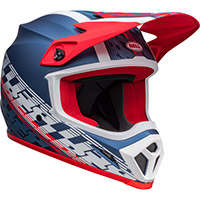 Casco Bell Mx 9 Mips Offset Metallic Blu Bianco