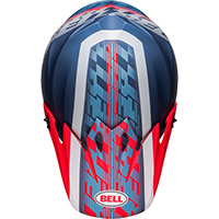 Casque Bell Mx 9 Mips Offset metallic bleu blanc - 5