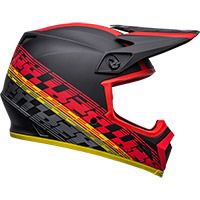 Casco Bell Mx 9 Mips Offset Nero Opaco Rosso - 4