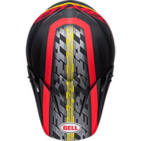 Casco Bell Mx 9 Mips Offset Nero Opaco Rosso - 5