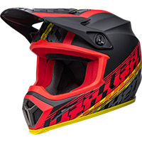 Casco Bell Mx 9 Mips Offset Nero Opaco Rosso