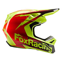 Fox V1 Statk Helmet Red Yellow