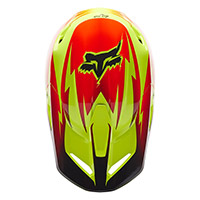 Casque Fox V1 Statk rouge jaune - 4