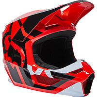 Casque Fox V1 Lux Rouge Fluo