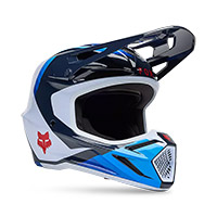 Fox V3 Fade Helmet White Blue