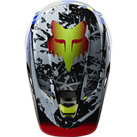 Fox V3 RS Dkay Helm blau rot - 4