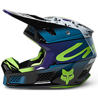 Fox V3 Rs Dkay Helmet Maui Blue - 2