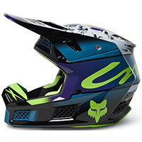 Fox V3 RS Dkay Helm maui blau - 2