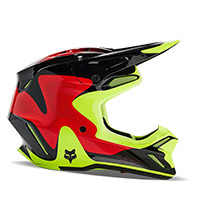 Fox V3 Revise Helmet Red Yellow