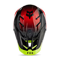 Fox V3 Revise ヘルメット レッド イエロー - 3