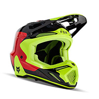 Casco Fox V3 Revise rosso giallo