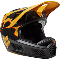 Fox V3 Rs Supr Trik Helmet Black Yellow