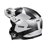 Hjc C50 Slide Helmet Black White Matt - 3