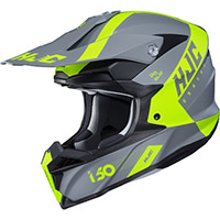 Hjc I50 Erased Helmet Grey Yellow