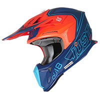 Casco Just-1 J18 Vertigo rojo gris amarillo