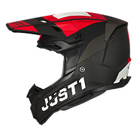 Casco Just-1 J22 3K Carbon Adrenaline rojo