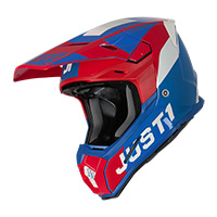 Casco Just-1 J22 3k Carbon Adrenaline Rosso Blu