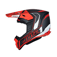 Casco Just-1 J22 3k Carbon 2206 Fluo Rosso - img 2