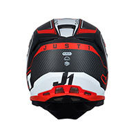 Casco Just-1 J22 3K Carbon 2206 Fluo rojo - 3