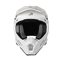 Just-1 J22-f 2206 Solid Helmet White Gloss - 3