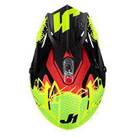Casco Just-1 J38 Mask Giallo Fluo Rosso Nero - 4