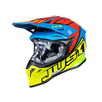 Casque Just-1 J39 Thruster Jaune Rouge Bleu