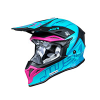 Casque Just-1 J39 Thruster Bleu Fucsia