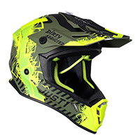 Casque Just-1 J38 Mask Jaune Noir Vert Mat