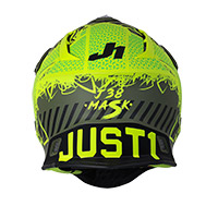 Just-1 J38 Mask Helm gelb schwarz grün matt - 4