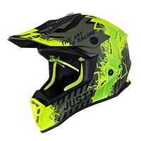 Just-1 J38 Mask Helmet Yellow Black Green Matt