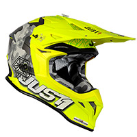 Casco Just-1 J39 Kinetic camo amarillo lime opaco