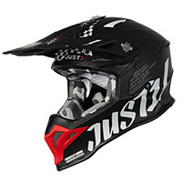 Casco Just-1 J39 Rock rosso nero opaco