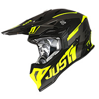 Casque Just-1 J39 Stars Noir Jaune Titane