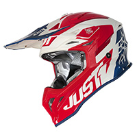 Casco Just-1 J39 Stars Rosso Blu Bianco