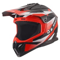 LS2 MX708 Fast 2 Fort Casque noir rouge