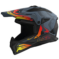 Casco Ls2 Mx708 Fast 2 Wash Grigio