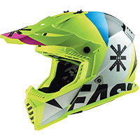 LS2 MX437高速エボヘビーヘルメットホワイトイエロー