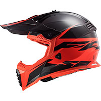 LS2 MX437 Fast Evo Roar negro mate rojo