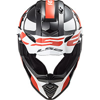 Casque LS2 MX437 Fast Evo Strike noir blanc rouge - 4