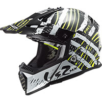 Casco LS2 MX437 Fast Evo Verve negro rosado fluo