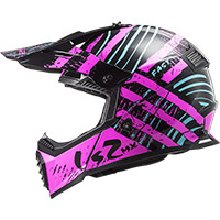 Ls2 Mx437 Fast Evo Verve Helmet Black Pink Fluo
