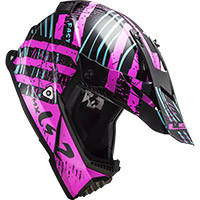 Ls2 Mx437 Fast Evo Verve Helmet Black Pink Fluo - 3