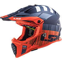 LS2 MX437 高速エボXCodeヘルメットオレンジブルー