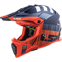 Casco LS2 MX437 Fast Evo XCode arancio blu