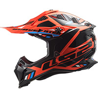 LS2 MX700 サブバーエボストンプヘルメットオレンジフルー