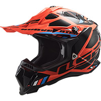 LS2 MX700 サブバーエボストンプヘルメットオレンジフルー
