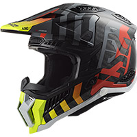 Casco LS2 MX703 X-Force Barrier amarillo rojo